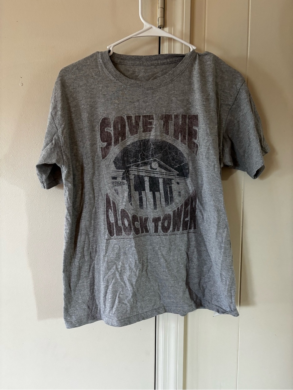 Save The Clock Tower Graphic Tee - Gray